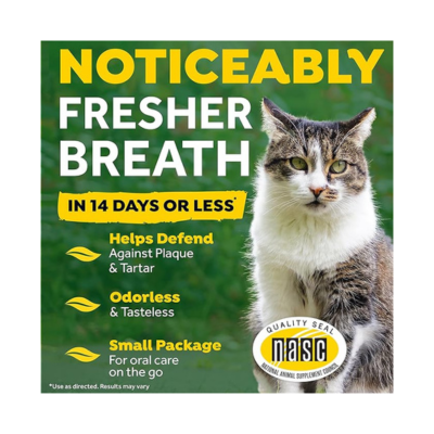 TropiClean Fresh Breath for Cats | Travel Ready Cat Breath Freshener Concentrated Water Additive Drops | Made in the USA | 2.2 oz.