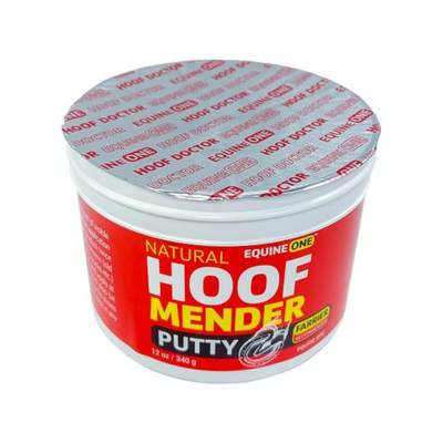 Equine One Hoof Mender Putty - White Line | Wall Separations | Old Nail Holes | Thrush - 100% All-Natural Hoof Care Product - Birch Bark Extract, Betulin, Omega-3 (12 Oz)