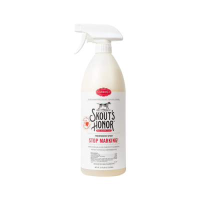 SKOUT'S HONOR: Stop Marking! Preventative Deterrent Spray for Dogs with Natural Peppermint and Lemongrass Essential Oils - 35 oz. - New