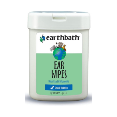 earthbath, Dog Ear Wipes – Gentle Dog Ear Cleaner, Best Pet Wipes for Dogs & Cats, Made in USA, Cruelty-Free Dog Wipes, Keep Your Pet's Ears Naturally Clear & Infection Free – 30 Wipes (1 Pack)