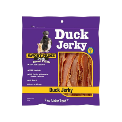 Savory Prime 400 Natural Duck Jerky Dog Treats, 8 Oz