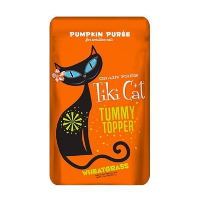 Tiki-Whitebridge Pet Brand 759229 1.5 oz Pumpkin Puree & Wheatgrass Cat Food - Pack of 12