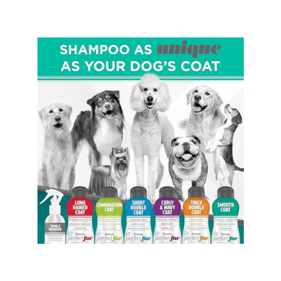 TropiClean Perfect Fur Dog Shampoo for Shedding Control & Restoring Shine for All Breeds with A Smooth Coat, 16 Ounce
