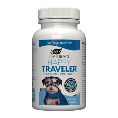 Ark Naturals Happy Traveler Capsules, Natural Calming Treats for Dogs and Cats, Reduces Anxious and Nervous Behavior, 30 Count, Packaging May Vary