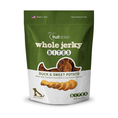 Fruitables Small Dog Treats – Whole Jerky Bites – Healthy Treats – Duck & Sweet Potato Flavor – 5 Ounces