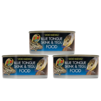 Zoo Med 3 Cans of Zoo Menu Blue Tongue Skin and Tegu Food, 6 Ounces each