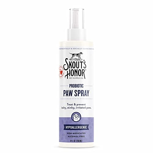 Skout's Honor: Probiotic Paw Spray Supports Healthy Skin and Relieves Itchy, Stinky, and Irritated Paws - Hypoallergenic, 8 oz.