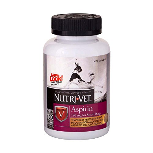 Nutri-Vet Aspirin for Dogs Small Dogs Under 50 lbs - 100 Count (120 mg) - Pack of 2