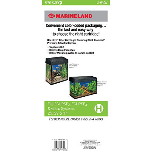 Marineland Eclipse Replacement Filter Cartridges, for Aquarium Filtration