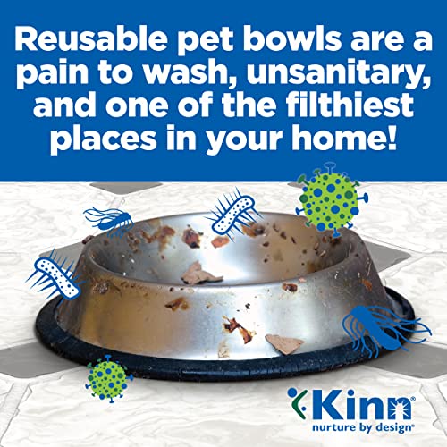 Kinn Disposable Cat Bowls, Dog Bowls for Food and Water, Compostable Refills for Kleanbowl Non-Skid Stainless Steel Frame Feeding Pet Bowl