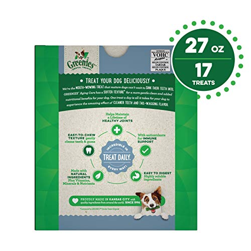 Greenies Senior Aging Care Natural Dental Dog Treats, 27 oz. Pack