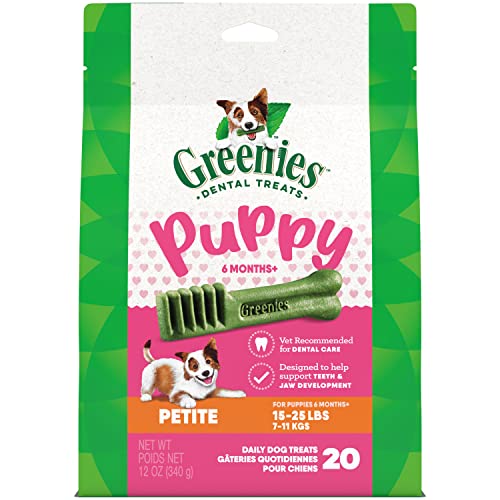 GREENIES Puppy 6+ Months Natural Dental Dog Treats, 12 oz. Pack