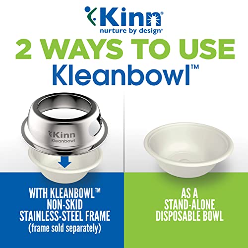 Kinn Disposable Cat Bowls, Dog Bowls for Food and Water, Compostable Refills for Kleanbowl Non-Skid Stainless Steel Frame Feeding Pet Bowl