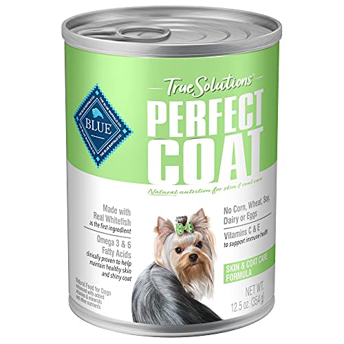 Blue Buffalo True Solutions Perfect Coat Natural Skin & Coat Care Adult Dry Dog Food and Wet Dog Food