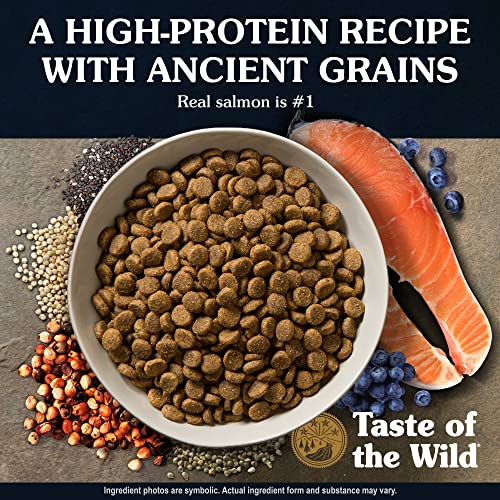 Taste of the Wild Smoked Salmon High Protein Real Fish Recipes Premium Dry Dog Food with Real Salmon, Superfoods and Nutrients Like Probiotics, Vitamins and Antioxidants for Adult Dogs or Puppies