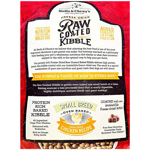 Stella & Chewy's Raw Coated Small Breed Chicken Recipe Dog Food 10lb