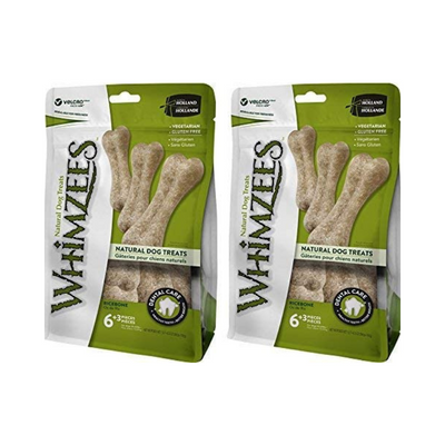 (2 Pack) WHIMZEES Natural Grain Free Dental Dog Treats, Rice Bones Large