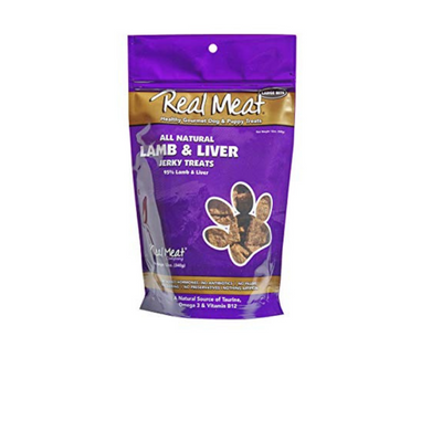 The Real Meat Company 828013 Dog Jerky Lamb Liver Treat, 12-Ounce